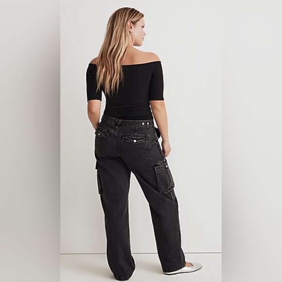 NWT Madewell Sz 31 Low-Slung Straight Baggy Cargo Jeans in Ranney Wash - Picture 5 of 10